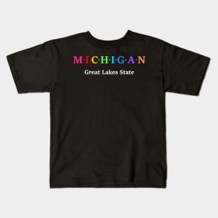 Michigan, USA. Great Lake State Kids T-Shirt